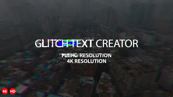 Videohive Glitch Text Creator 21947365 Titles template preview