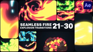 Videohive Seamless Fire Explosion Transitions for After Effects Elements template preview