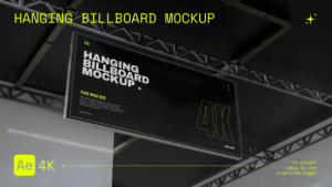 Videohive Hanging Billboard Hall Mockup Elements template preview