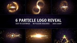 Particle Logo Reveal Pack 6in1 Video Displays template preview