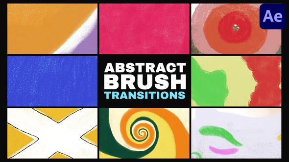 Videohive Abstract Brush Transitions for After Effects Elements template preview