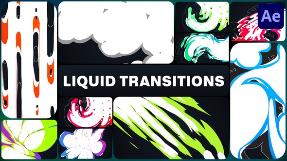 Videohive Colorful Liquid Transitions for After Effects 50689440 Elements template preview