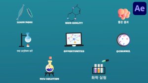 Videohive Science Chemistry Icons And Titles for After Effects Titles template preview