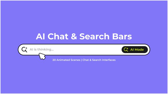 Videohive AI Chat & Search UI Pack Elements template preview