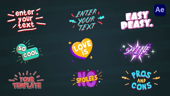Videohive Cartoon Titles [After Effects] Titles template preview