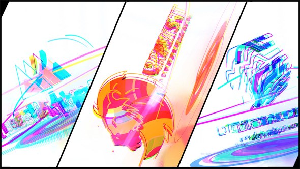 Videohive Color Stripes 3D Logo Reveal Logo Stings template preview