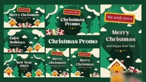 Videohive Chisrmat Retro Promo Openers template preview