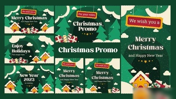 Videohive Chisrmat Retro Promo Openers template preview