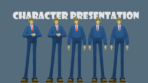 Videohive The Curly Man Presentation Character Product Promo template preview