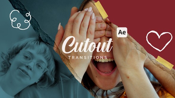 Videohive Paper Cut Out Transitions Elements template preview