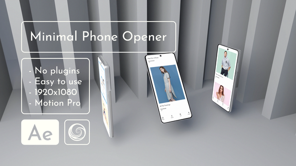 Videohive Minimal Phone Opener Product Promo template preview
