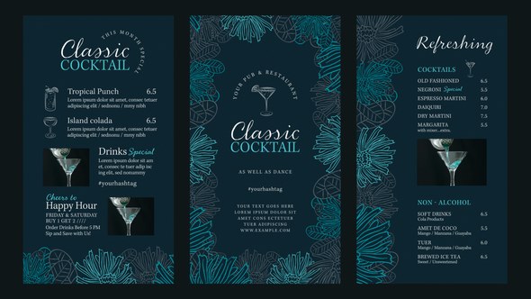 Videohive Cocktail Bar Video Template Video Displays template preview