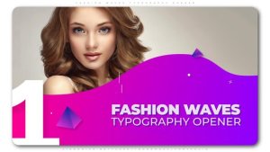 Videohive Fashion Waves Typography Opener Openers template preview