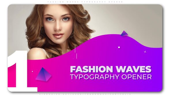 Videohive Fashion Waves Typography Opener Openers template preview