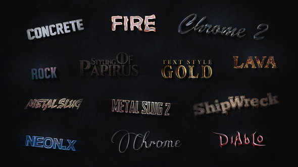 3D Text Styles Cinematic Trailer ToolKit Video Displays template preview