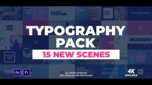 Typography Pack Video Displays template preview