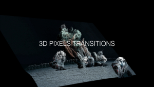 3D Pixels Transitions Premiere Pro template preview