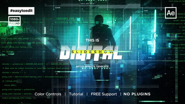 Videohive Sci-Fi Digital Slideshow 39473585 Video Displays template preview