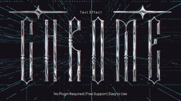 Videohive Chrome Text Effect 60798296 Titles template preview