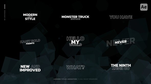 Videohive Modern Titles Animation | AE Titles template preview