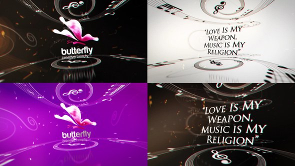 Videohive Elegant Music Unveil Logo Stings template preview