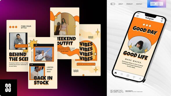 Videohive Nears Instagram Story Video Displays template preview