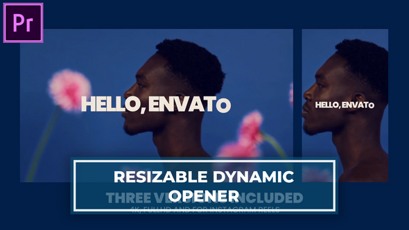 Resizable Instagram Dynamic Opener MOGRT for Premier Pro Premiere Pro template preview