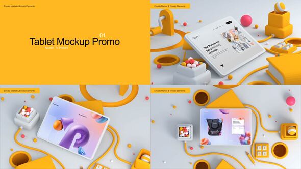 Videohive Tablet Mockup 58553383 Product Promo template preview