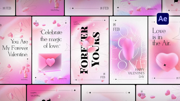 Videohive Valentines Day Stories Openers template preview