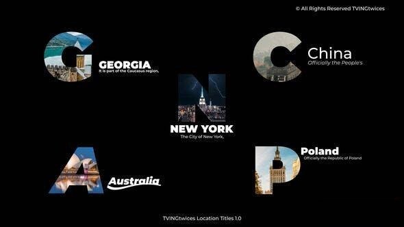 Videohive Location Titles 1.0 | AE Titles template preview
