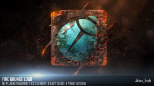 Videohive Fire Grunge Logo Logo Stings template preview