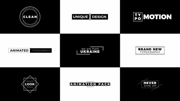 Videohive Black & White Titles Titles template preview