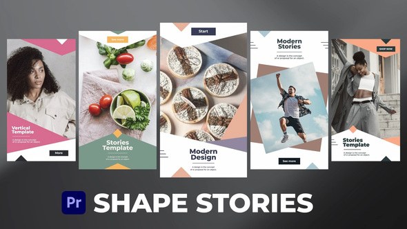 Shape Stories for Premiere Pro Premiere Pro template preview