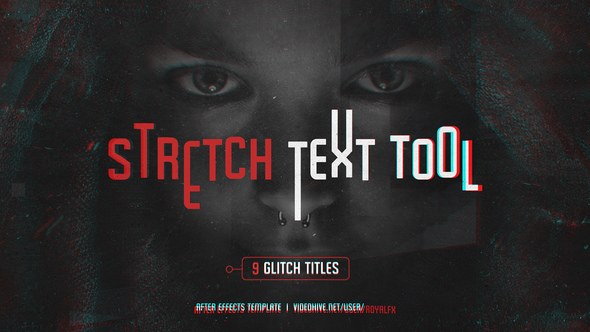 Stretch Glitch Titles Video Displays template preview