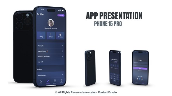 Videohive App Presentation Phone 15 Pro Product Promo template preview