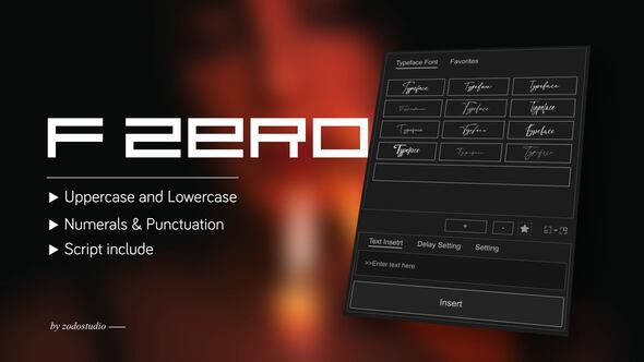 Videohive Animated Typeface - FZero GX Menu Font Titles template preview