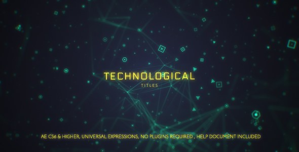 Videohive Technological Titles Titles template preview