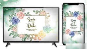 Videohive Watercolor Wedding Invitation 57257827 Video Displays template preview