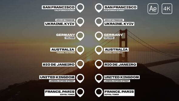 Videohive Location Titles | After Effects 51449556 Titles template preview