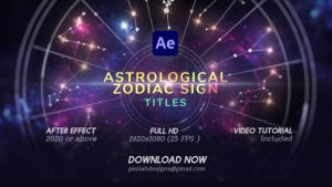 Videohive Astrological Zodiac Sign Titles Video Displays template preview