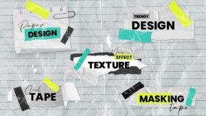 Videohive Torn Crumple Paper Tapes Titles Lowerthirds Titles template preview