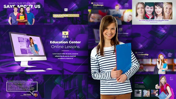 Videohive Education Center Video Displays template preview