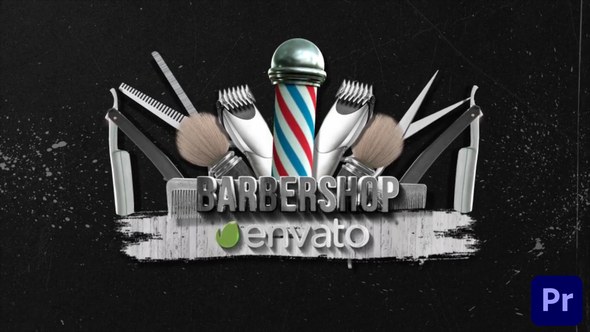 Barbershop Promo / Hair Style Opener Premiere Pro template preview
