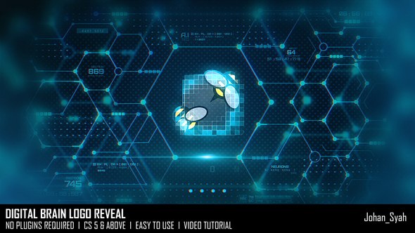 Videohive Digital Brain_Logo Reveal Logo Stings template preview