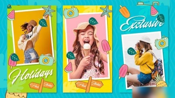 Videohive Summer Travel Instagram Openers template preview