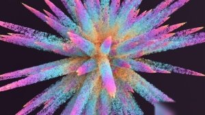 Videohive color particle blast Logo Stings template preview