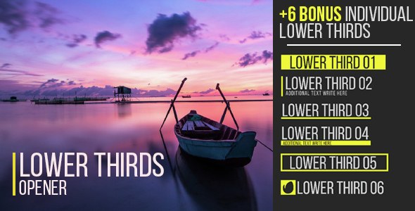 Videohive Lower Thirds Opener Titles template preview