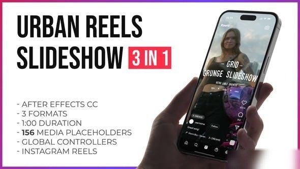 Videohive Urban Grunge Grid Slideshow Reels and Stories Openers template preview