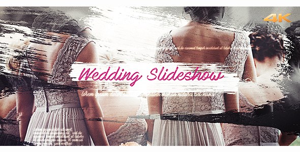 Videohive Wedding Brush Slideshow Video Displays template preview