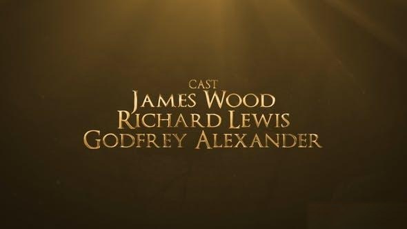 Videohive Gold Credits Titles template preview